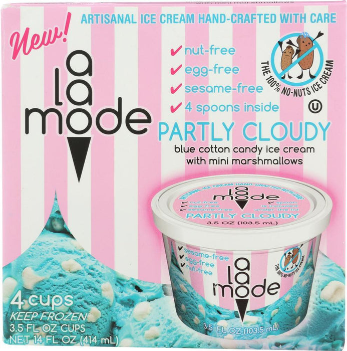 A La Mode: Ice Cream Cups Partly Cloudy, 14 Oz