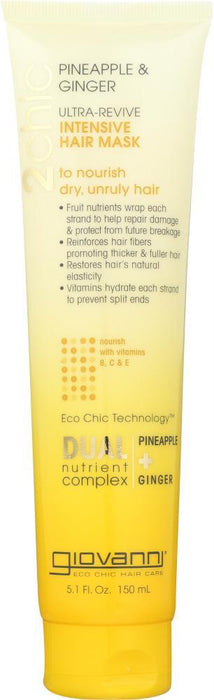 Giovanni Cosmetics: 2chic Ultra-revive Intensive Hair Mask Pineapple & Ginger, 5.1 Oz