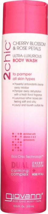 Giovanni Cosmetics: Cherry Blossom Rose Body Wash, 10.5oz