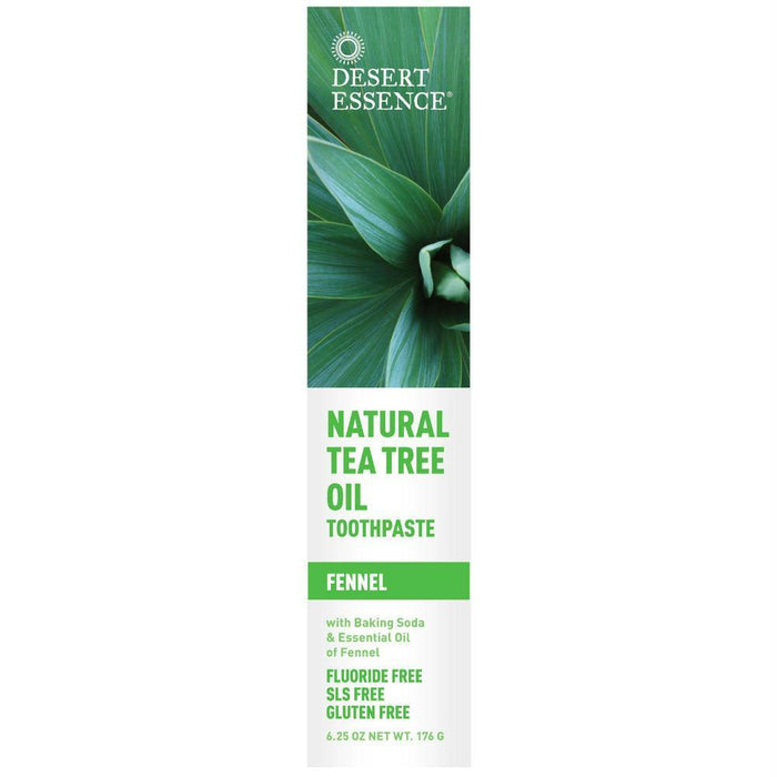 Desert Essence: Natural Tea Tree Oil Toothpaste Fennel, 6.25 Oz