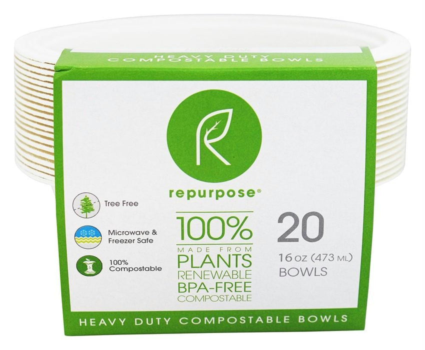 Repurpose: Eco-friendly Tree Free Paper Bowls, 20 Count