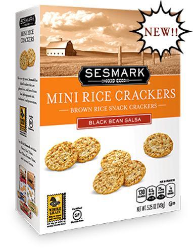 Sesmark: Mini Brown Rice Crackers Black Bean Salsa, 5.25 Oz