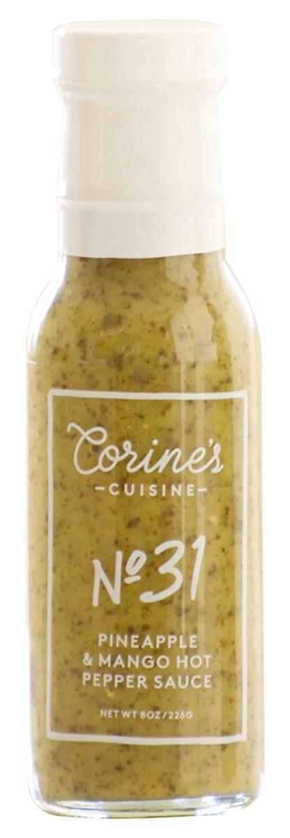 Corines Cuisine: Pineapple & Mango Hot Pepper Sauce No. 31, 8 Oz