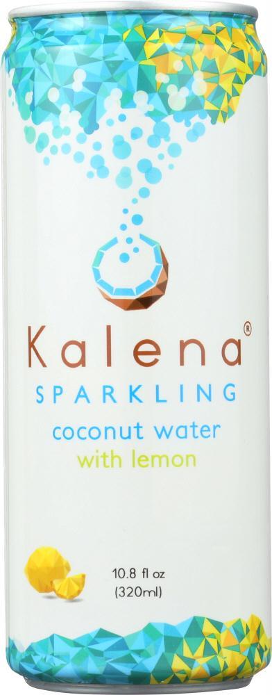 Kalena Sparkling Coconut Water:  Sparkling Lemon Coconut Water, 10.8oz