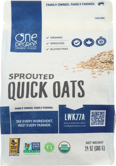 One Degree: Sprouted Quick Oats, 24 Oz