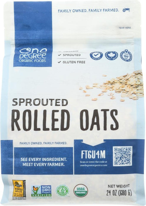 One Degree: Sprouted Rolled Oats, 24 Oz