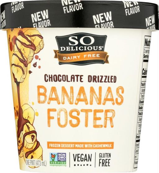 So Delicious: Frozen Cashew Chocolate Drizzled Banana Foster, 16 Oz