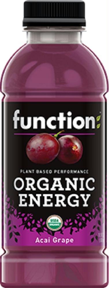 Function Drinks: Organic Energy Açai Grape, 16.9 Oz