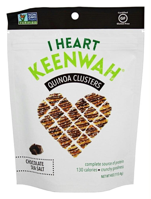 I Heart Keenwah: All Natural Quinoa Clusters Chocolate Sea Salt, 4 Oz