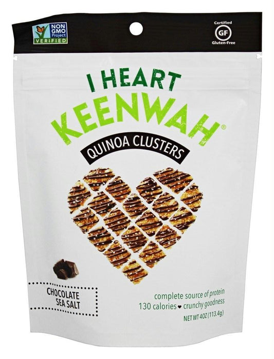 I Heart Keenwah: All Natural Quinoa Clusters Chocolate Sea Salt, 4 Oz