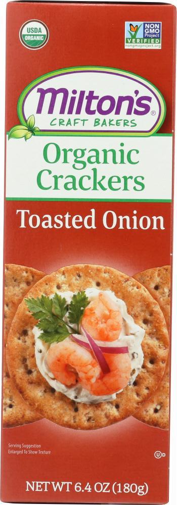 Miltons:  Organic Toasted Onion Crackers, 6.4 Oz