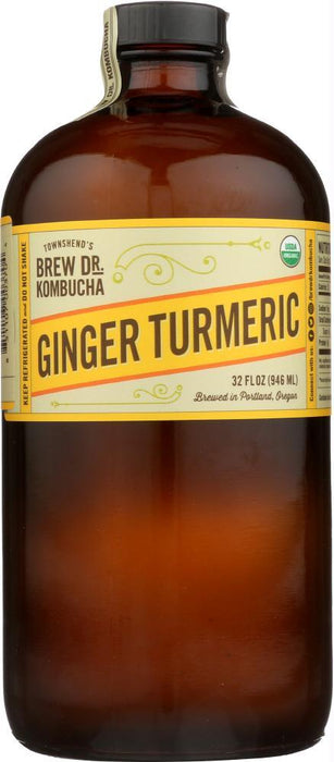 Brew Dr Kombucha: Kombucha Ginger Turmeric, 32 Fl Oz