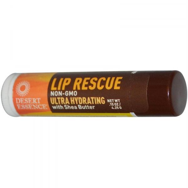 Desert Essence: Lip Rescue Ultra Hydrating With Shea Butter, 0.15 Oz