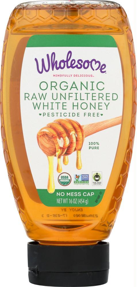 Wholesome Sweeteners: Honey Wht Raw Unfltrd Sqz (16.000 Oz)