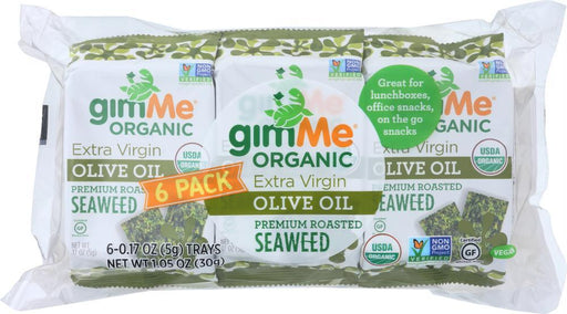 Gimme: Organic Premium Roasted Seaweed Extra Virgin Olive Oil 6x0.17oz, 1.05 Oz