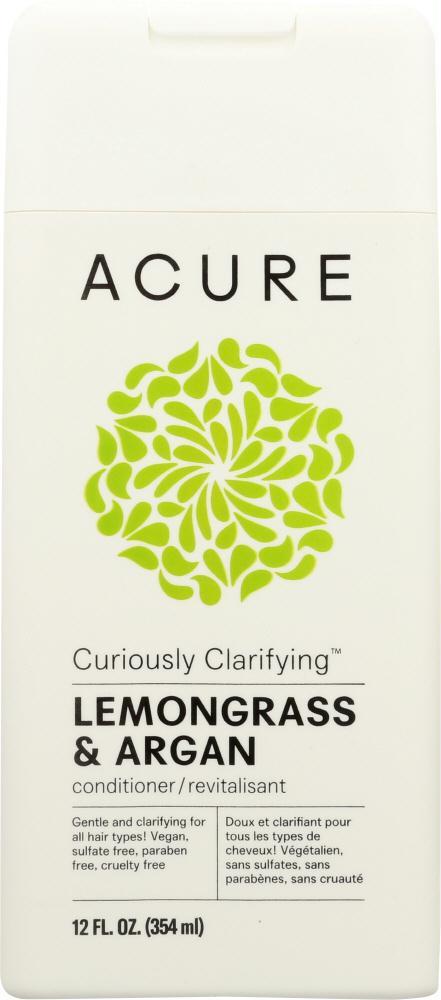 Acure: Curiously Clarifying Conditioner Lemongrass & Argan, 12 Fl Oz