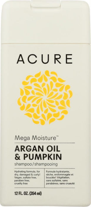 Acure: Mega Moisture Shampoo Argan Oil & Pumpkin, 12 Fl Oz