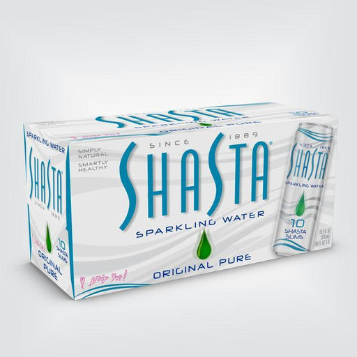 Shasta:  Sparkling Water Original Pure 10 Cans, 105 Oz