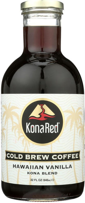 Kona Red: Cold Brew Coffee Hawaiian Vanilla, 32 Oz