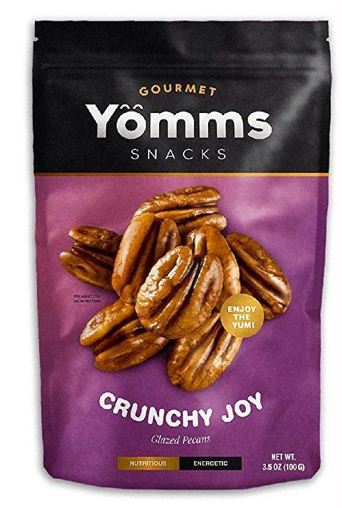 Yomms: Pecan Nuts Snack Crunchy Joy, 3.5 Oz