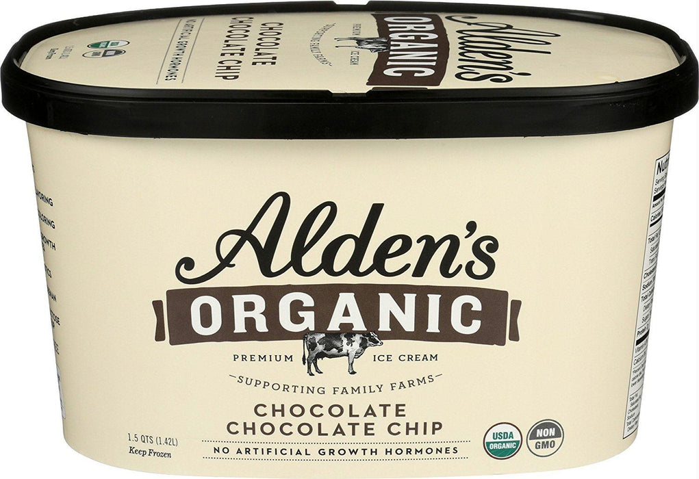 Aldens Organic: Ice Cream Chocolate Chip Cookie Dough, 48 Oz