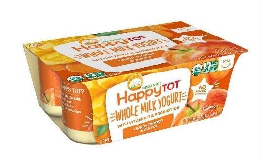 Happy Family: Apple Mango & Carrot Whole Milk Yogurt 6pk, 4 Oz