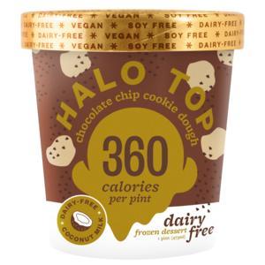 Halo Top: Ice Cream Non-dairy Chocolate Chip Cookie Dough, 1 Pt