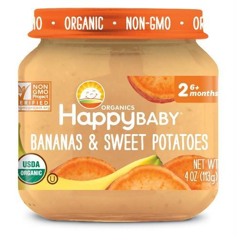 Happy Baby: Stage 2 Bananas And Sweet Potatoes, 4 Oz