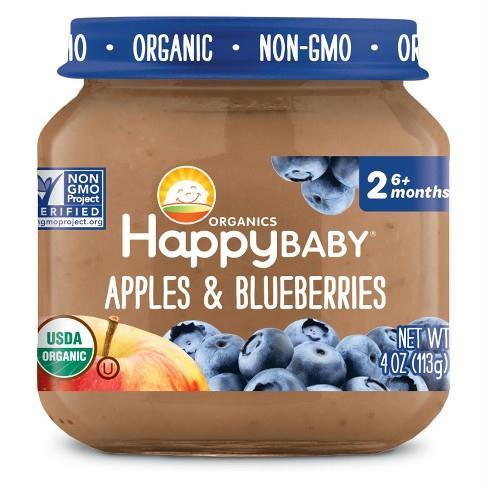 Happy Baby: Stage 2 Apples And Blueberries, 4 Oz