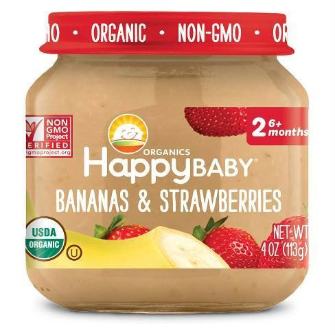 Happy Baby: Stage 2 Bananas And Strawberries, 4 Oz