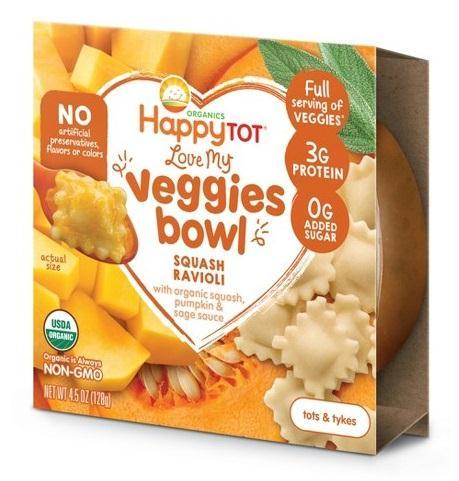 Happy Baby: Veggies Bowl Ravioli Squash, 4.5 Oz