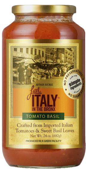 Little Italy In The Bronx: Sauce Tomato Basil, 24 Oz