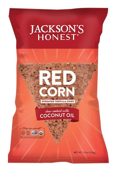 Jacksons Honest Chips: Chip Corn Sprouted Red Tortilla, 5.5 Oz