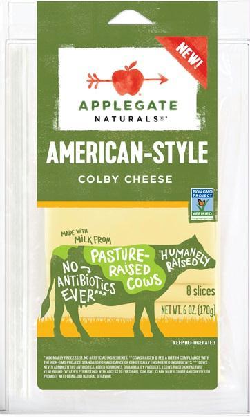 Applegate: Cheese Sliced American Colby, 6 Oz