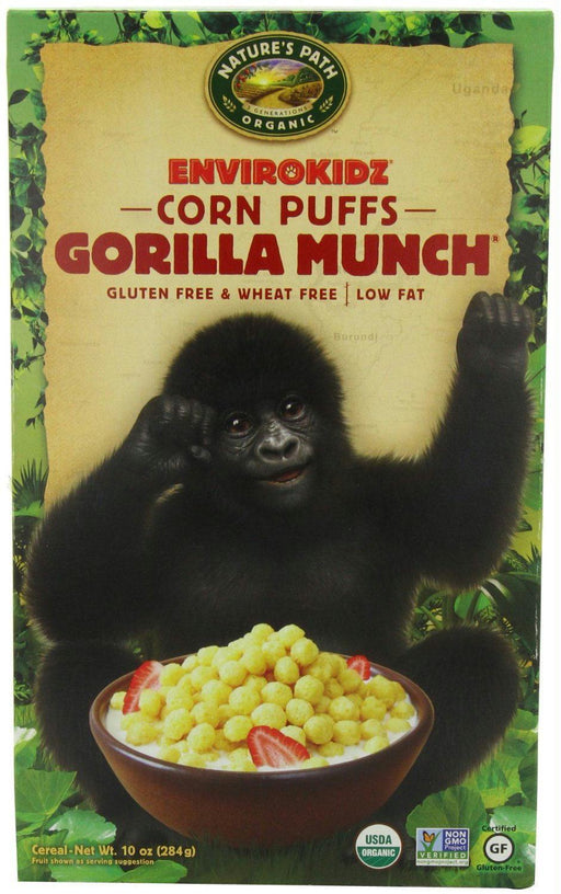 Nature's Path Organic: Envirokidz Organic Corn Puffs Gorilla Munch Cereal, 10 Oz