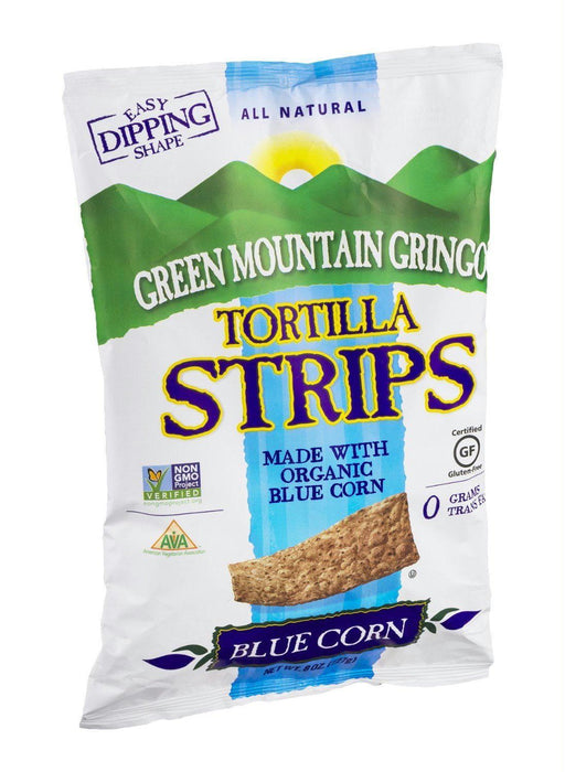 Green Mountain Gringo: Organic Blue Corn Tortilla Strips, 8 Oz