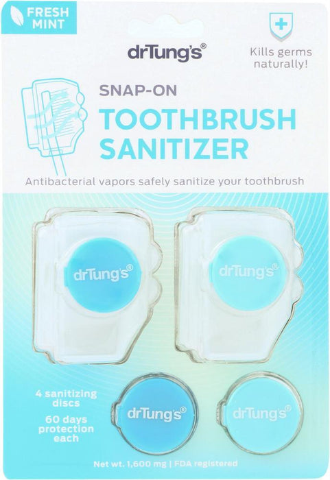 Dr Tungs: Snap-on Toothbrush Sanitizer, 2 Pc