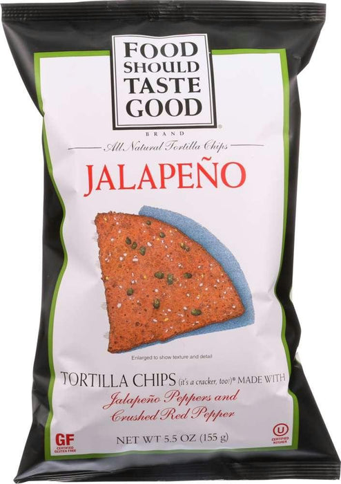 Food Should Taste Good: All Natural Tortilla Chips Jalapeno, 5.5 Oz