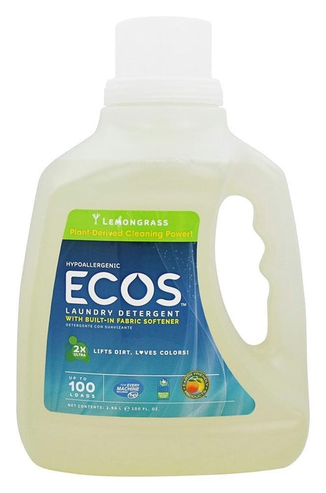 Earth Friendly: Ecos 2x Ultra Laundry Detergent Lemongrass, 100 Oz