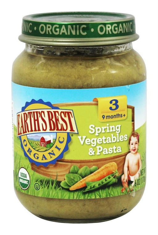 Earth's Best: Organic Baby Food Stage 3 Spring Vegetables And Pasta, 6 Oz