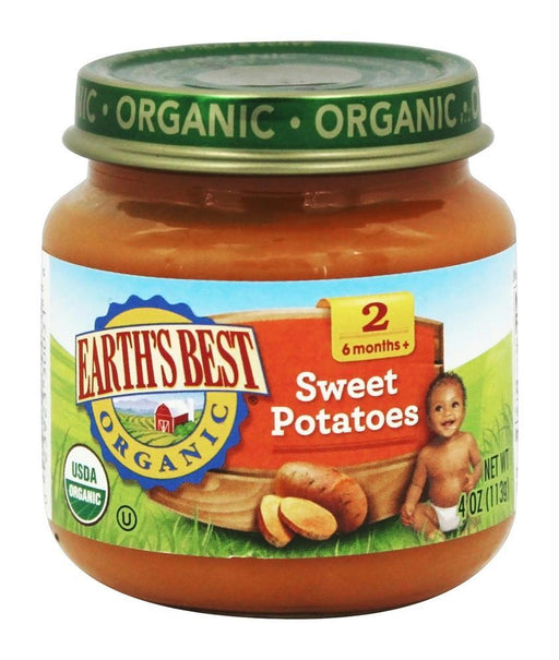 Earth's Best: Organic Baby Food Stage 2 Sweet Potatoes, 4 Oz