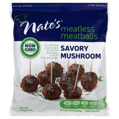 Nate's: Savory Mushroom Meatless Meatballs, 10.5 Oz