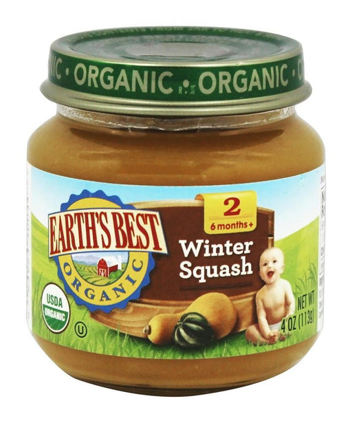 Earth's Best: Organic Baby Food Stage 2 Winter Squash, 4 Oz