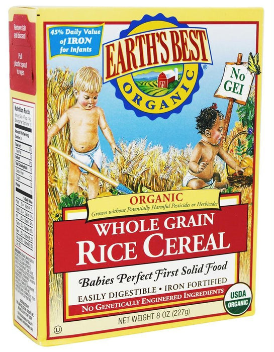 Earth's Best: Organic Whole Grain Rice Cereal, 8 Oz