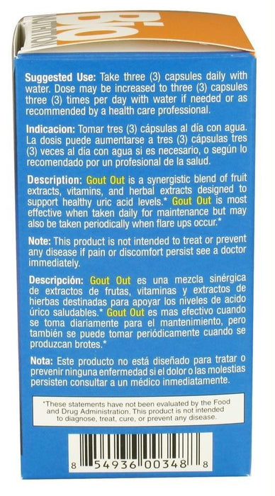 Bio Nutrition: Gout Out, 60 Vegetarian Capsules