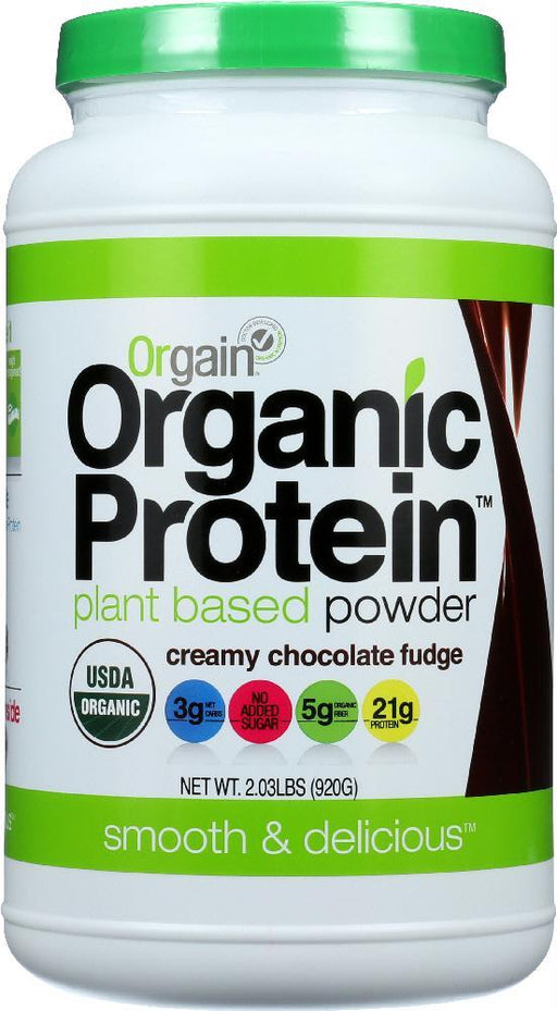 Orgain: Organic Protein Plant Based Powder Creamy Chocolate Fudge, 2.03 Lb