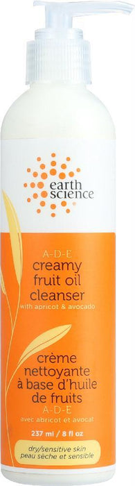 Earth Science: A-d-e Creamy Cleanser Dry-sensitive Skin, 8 Oz