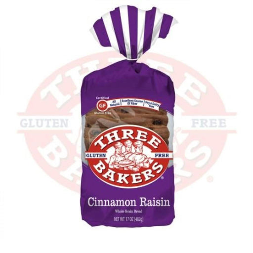 Three Bakers: Bread Gluten Free Cinnamon Raising, 17 Oz