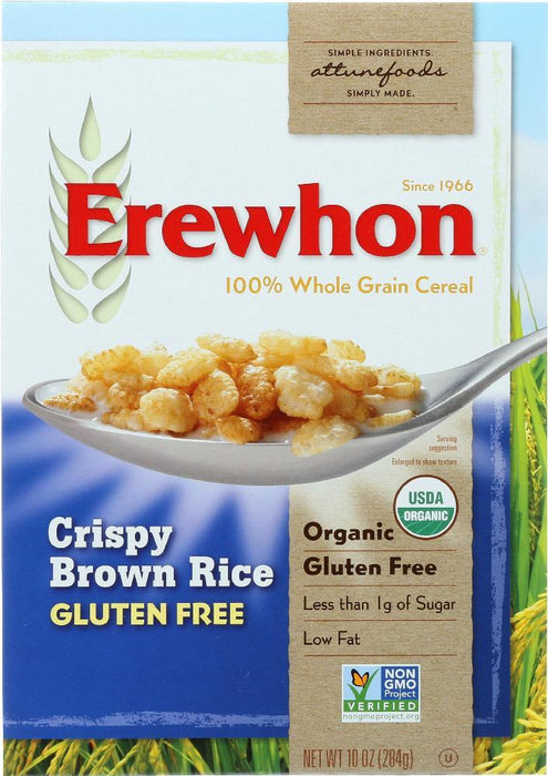 Erewhon: Organic Crispy Brown Rice Cereal Gluten Free, 10 Oz