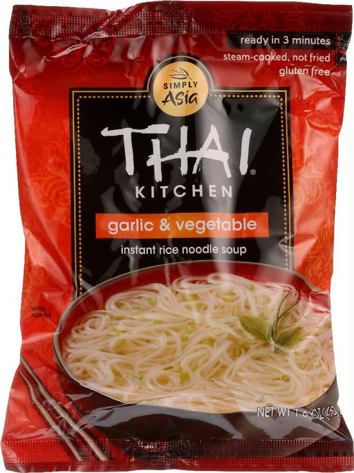 Thai Kitchen: Instant Rice Noodle Soup Garlic & Vegetable, 1.6 Oz